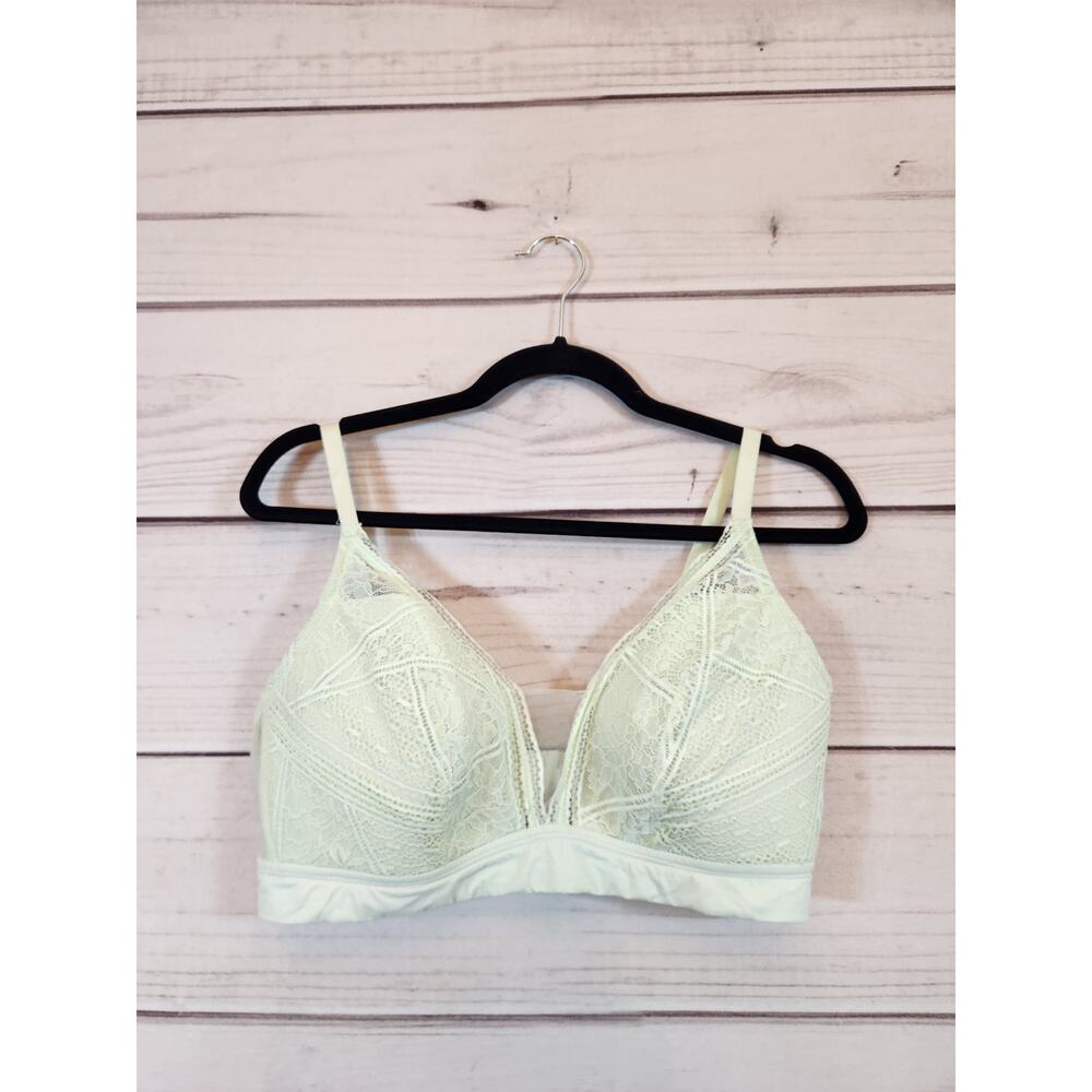 Auden Women's Green Stretch Adjustable Straps Lightly Lined Bralette Bra Size XL